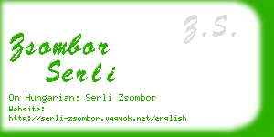 zsombor serli business card